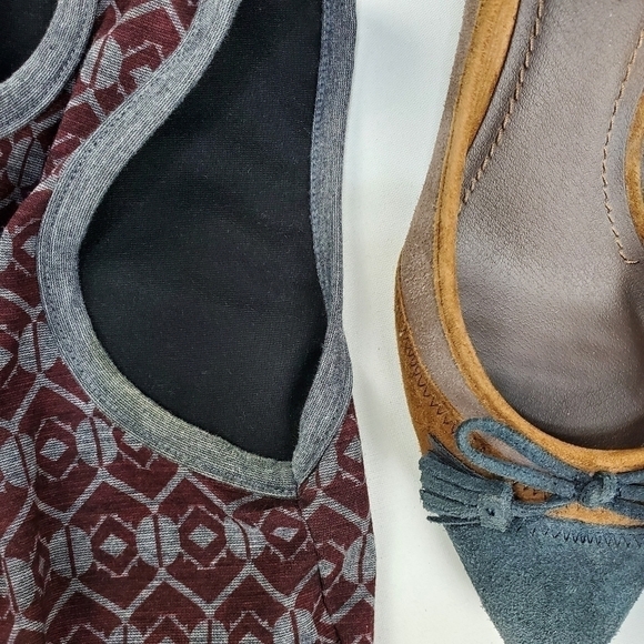 Max Studio Grey Red Flirty Fit and Flare Dress XS - Picture 9 of 9